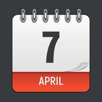 17. März Kalender-Tagessymbol. Weltgesundheitstag. Vektor-Illustration-Emblem. Gestaltungselement für Dekorationsbürodokumente und -anwendungen. Logo von Tag, Datum, Monat und Feiertag vektor