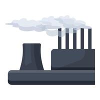 industriell fabrik utsläpp mot klar himmel vektor