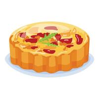 vegetabiliska kaka ikon tecknad serie . mat måltid vektor