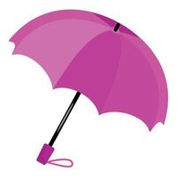 Rosa Regenschirm isoliert auf Weiß vektor