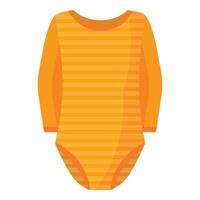 ljus orange randig bebis onesie isolerat vektor