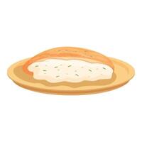 frisch gebacken Pita-Brot Brot mit Hummus auf Teller vektor