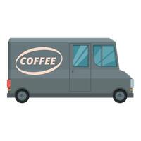 eben Design von ein Kaffee Lieferung LKW bereit zum Geschäft vektor