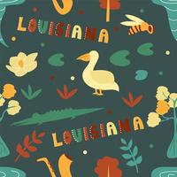 usa samling. vektor illustration av louisiana tema. statens symboler