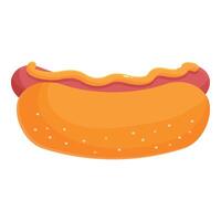 Cartoon-Hotdog mit Senf vektor