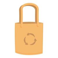 umweltfreundlich wiederverwendbar Einkaufen Tasche mit recyceln Symbol vektor
