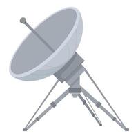 Grafik von ein stilisiert grau Satellit Gericht zum Telekommunikation und Rundfunk- vektor