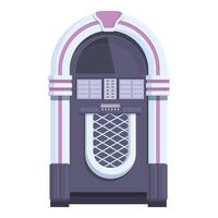 färgrik illustration av en retrostil jukebox, perfekt för nostalgisk teman vektor