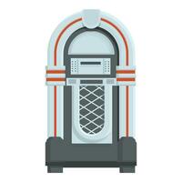 färgrik, platt design illustration av en klassisk retro jukebox vektor