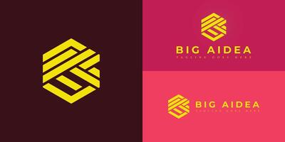 abstrakt första sexhörning brev ba eller ab logotyp i gul Färg isolerat på flera olika bakgrund färger. de logotyp är lämplig för kreativ industri företag logotyp design inspiration mallar. vektor