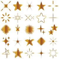 Star Symbol Dekoration golden Star Gradient Konstellation vektor
