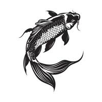 Koi Fisch Karpfen Bilder Design Grafik isoliert auf Weiß vektor