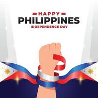 Philippinen Unabhängigkeit Tag Design Illustration Sammlung vektor