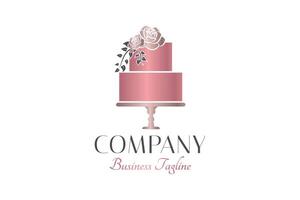 elegant Kuchen Logo Design vektor