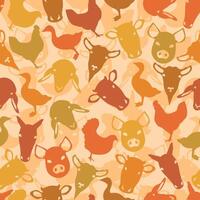 Herbst Farbe Bauernhof Tier Muster Design vektor