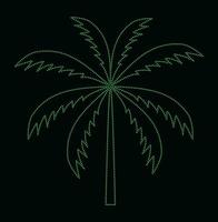 Silhouette der Palme. Vektor-Illustration. vektor