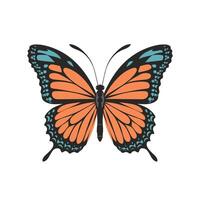 fliegend Schmetterling . eben Illustration von fliegend Schmetterling Symbol isoliert auf Weiß Hintergrund vektor