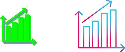 steigend Statistiken Symbol Design vektor