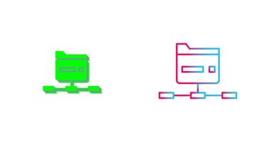 Netzwerk Mappe Symbol Design vektor