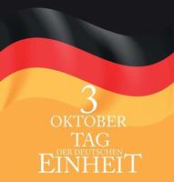 3 oktober tag der deutschen einheit. översättning. 3 oktober dag för tysk enhet. vektor illustration