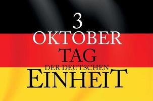 3 oktober tag der deutschen einheit. 3 oktober dag för tysk enhet. vektor illustration