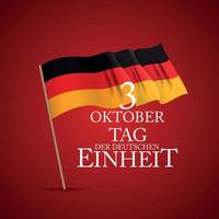 3 oktober tag der deutschen einheit. Übersetzung. 3. Oktober Tag der Deutschen Einheit. Vektor-Illustration vektor