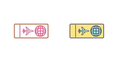 Flugticket-Icon-Design vektor