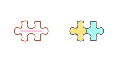 einzigartig Puzzle Stück Symbol Design vektor