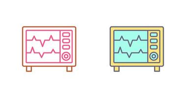 Herz Bewertung Monitor Symbol Design vektor