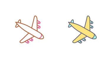 Landung Flugzeug-Icon-Design vektor
