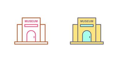 museum byggnad ikon design vektor