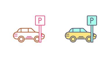 Parkplatz-Icon-Design vektor