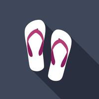 strand flip flop ikon vektor illustration