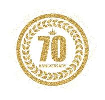 Vorlage Logo 70 Jahre Jubiläumsvektorillustration vektor