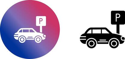 Parkplatz-Icon-Design vektor