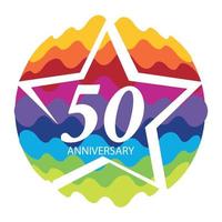 mall logotyp 50 årsdagen vektorillustration vektor