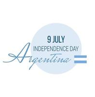 en affisch för självständighetsdagen i argentina den 9 juli. bildtext för banner, nyheter och artiklar på internet. Argentinas flagga. National dag. vektor