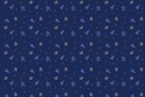 jul seamless mönster med vinter blå bakgrund vektor