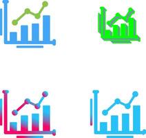 Balkendiagramm-Icon-Design vektor