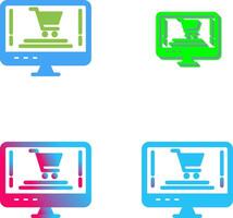 Online-Shopping-Icon-Design vektor