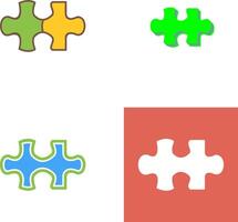 einzigartig Puzzle Stück Symbol Design vektor