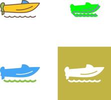 hastighet båt ikon design vektor