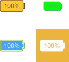 einzigartig voll Batterie Symbol Design vektor