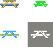 Picknick von Tabelle Symbol Design vektor