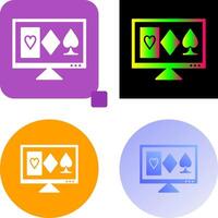 online Glücksspiel Symbol Design vektor