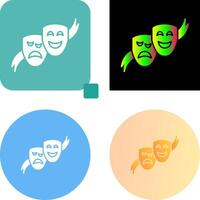 Theater Masken Symbol Design vektor