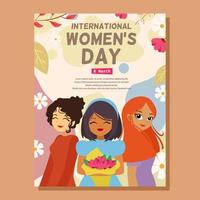 internationella kvinnodagen affisch koncept vektor