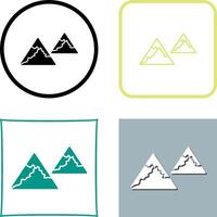 einzigartig Berge Symbol Design vektor