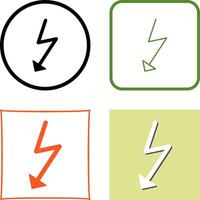 einzigartig Blitz Symbol Design vektor