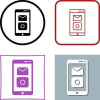 einzigartig Handy, Mobiltelefon Anwendungen Symbol Design vektor
